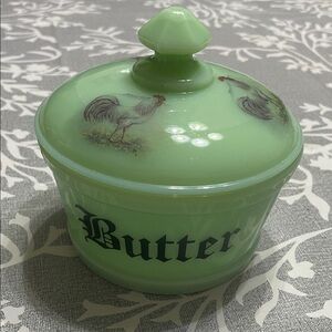 Jadeite Glass Butter Dish